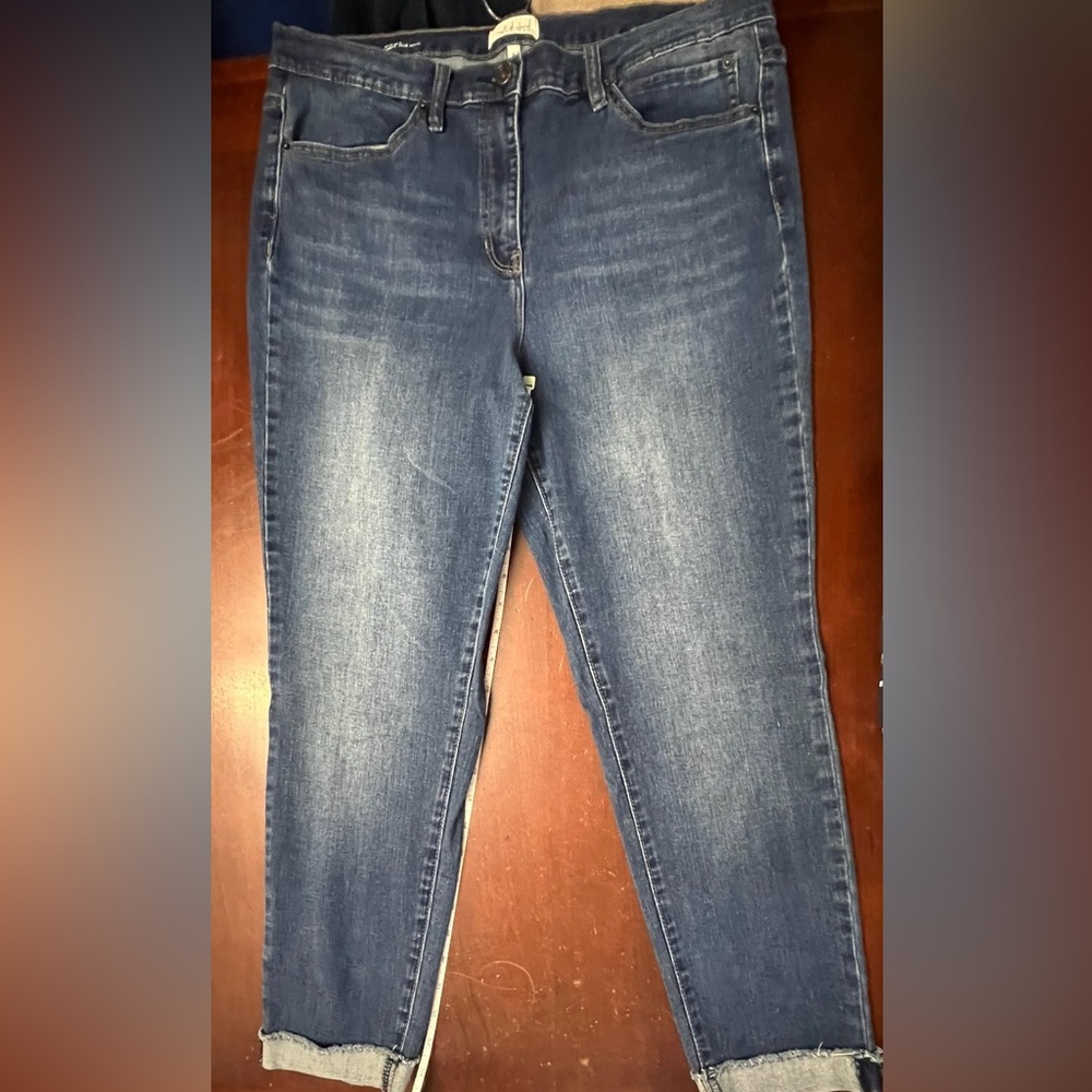 Nicole miller high rise ankle skinny jeans  cropped size 14 preppy‎ comfort